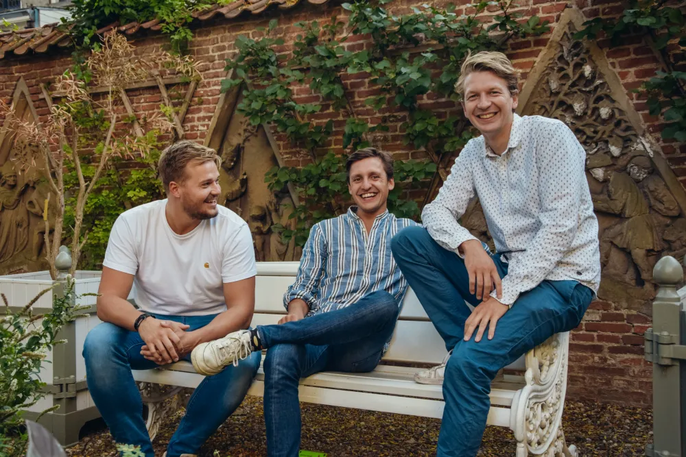 De oprichters van Hospi Housing, van links naar rechts: Joost Bokkers, Daan Donkers en Maurits Barendregt